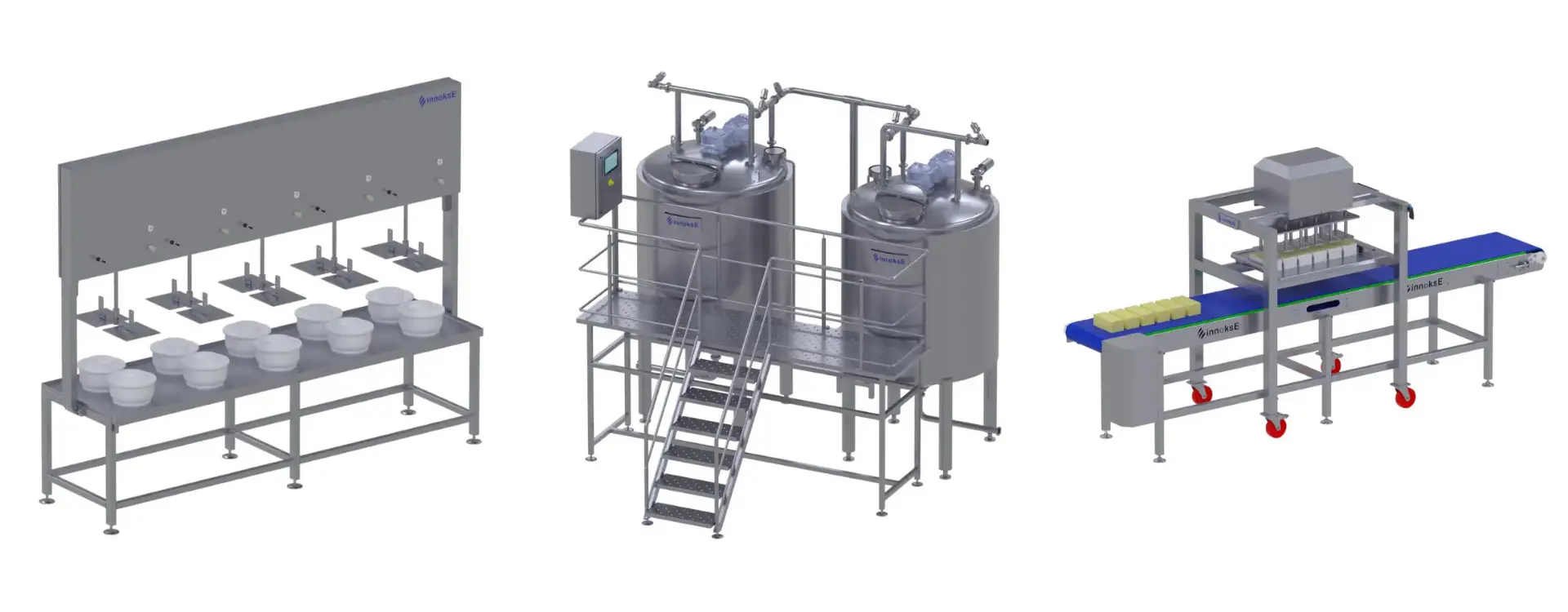Curd Process Tank and Curd Press Industrial Production Systems